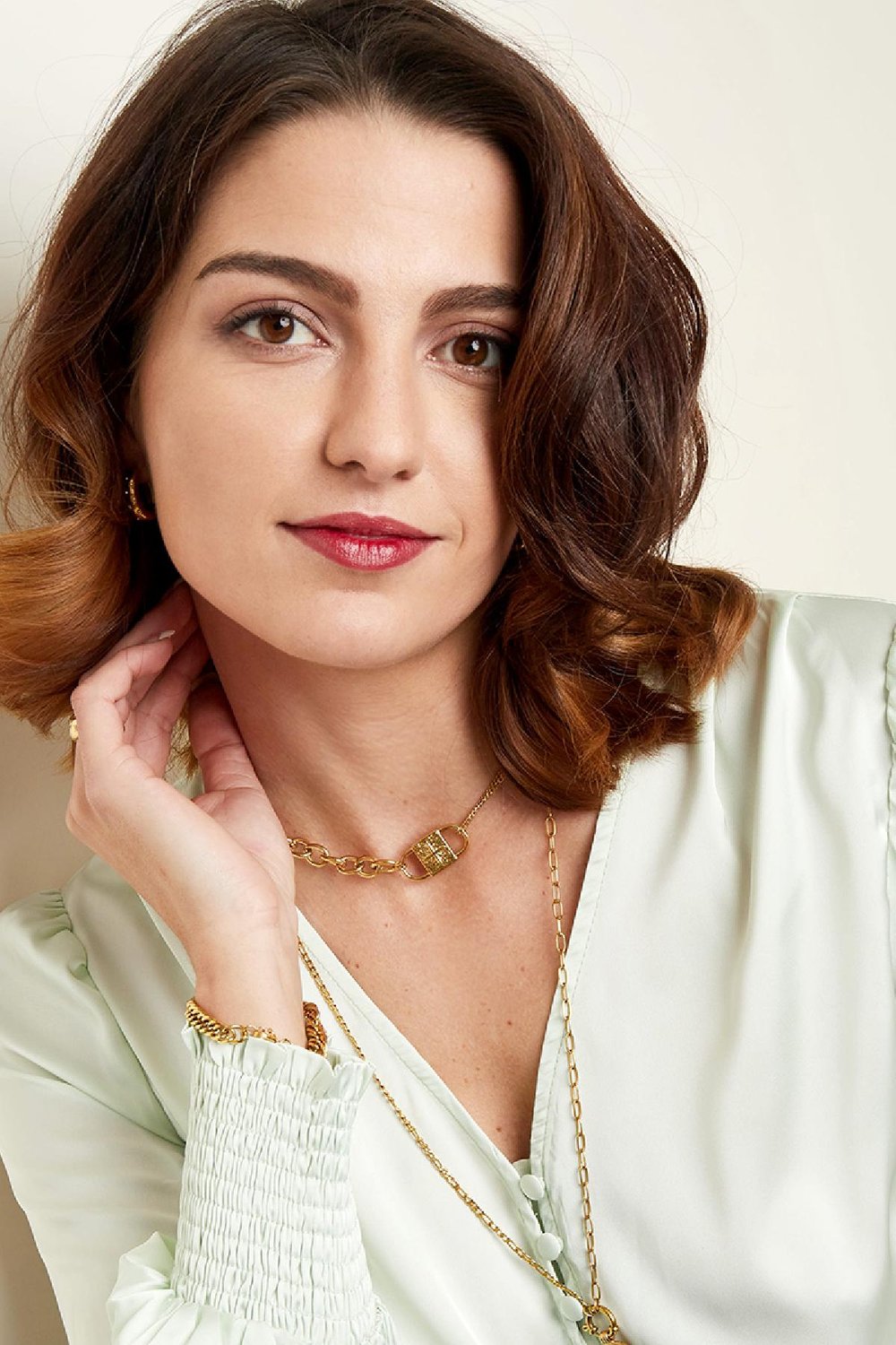 Collar Chunky Lock Plata Acero inoxidable h5Imagen2